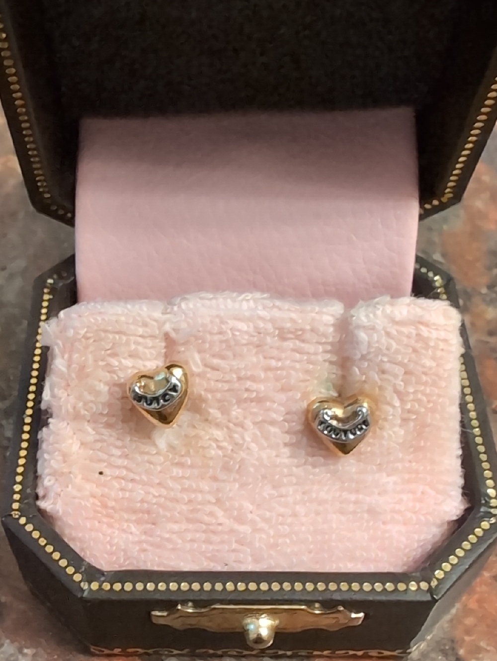 Juicy Couture Gold Heart Stud Earrings